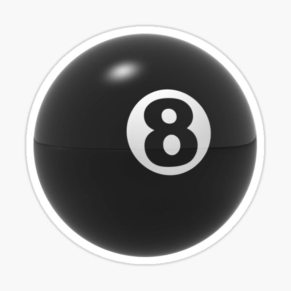 Magic 8 Ball Sticker | Carrco Labels – Carrcolabels.com